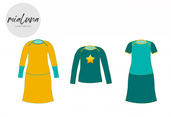 Lady Ophelia, Damenkleid und Shirt, Schnittmuster