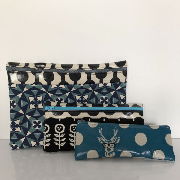 Täschchen-Set aus Stoff und Wachstuch, Ebook