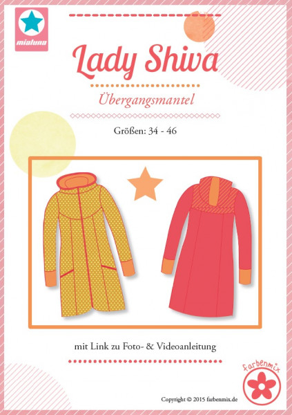 Schnittmuster miaLuna Mantel "Lady Shiva" für Damen