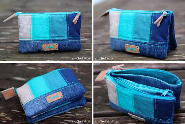 PDF-Schnittmuster Geldbörse mit Fächern und Reißverschluss