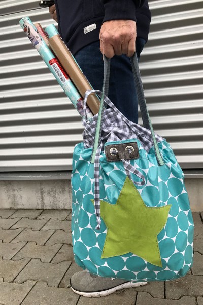 Einkaufstasche "PacksEin" aus Wachstuch nähen