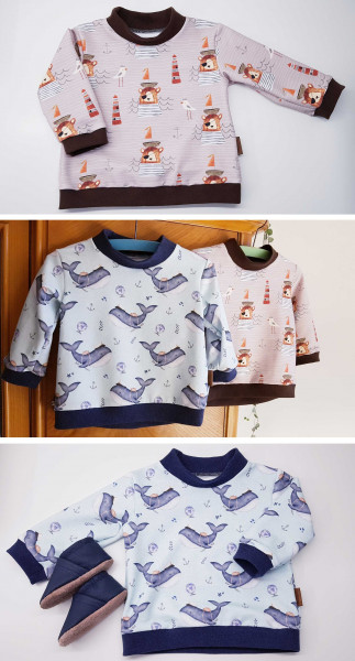 Schnittmuster Babypulli Kuschel-Kollektion farbenmix