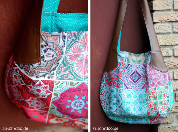 Nähanleitung Beuteltasche zum Wenden mit Schnittmuster zum Ausdrucken