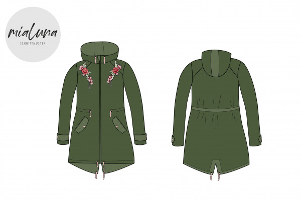 Big Lady Cadiz, Plus-Size-Softshelljacke Parka, Schnittmuster