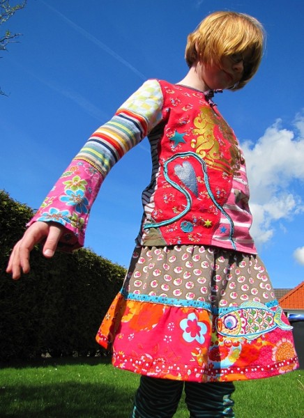 Rock aus Jerseyresten nähen