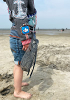 Strandspielzeug Netz-Tasche – Faltbarer Rucksack Für Sandspielzeug & Wasserspielzeug | Leicht & Luftig Zum Transportieren