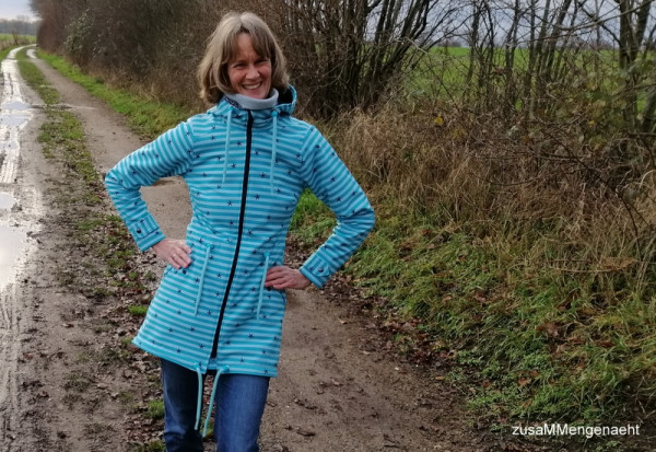 Damen Softshelljacke Parka Lady Cadiz mit Kapuze und Taillentunnel