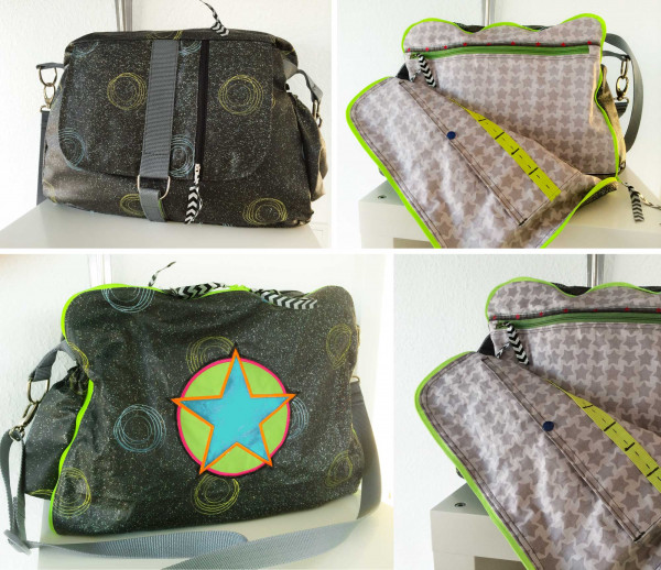 Wickeltasche mit vielen Extras nähen - PDF-Schnittmuster, Fotoanleitung und Videokurs