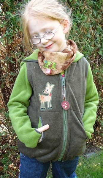 kleinPELLWORM, Fleecejacke, Schnittmuster