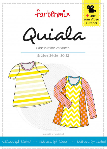 Papierschnittmuster Damenshirt "Quiala" von Farbenmix