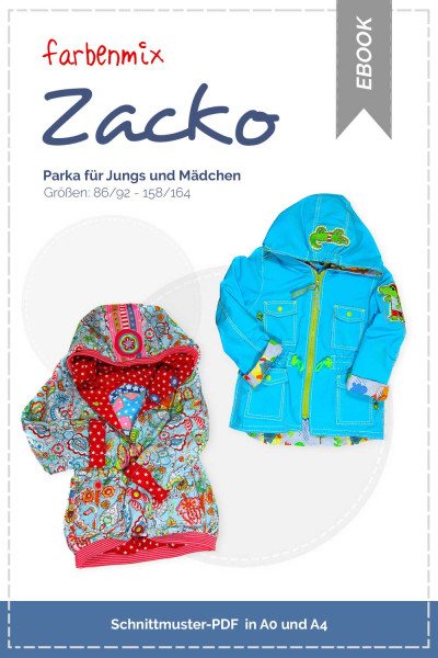 Nähanleitung Sommerparka "Zacko" von Farbenmix