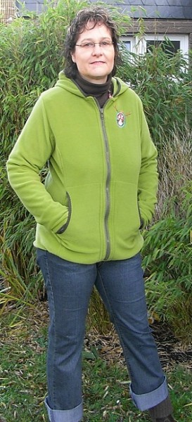 PELLWORM, Damen Fleecejacke, Schnittmuster