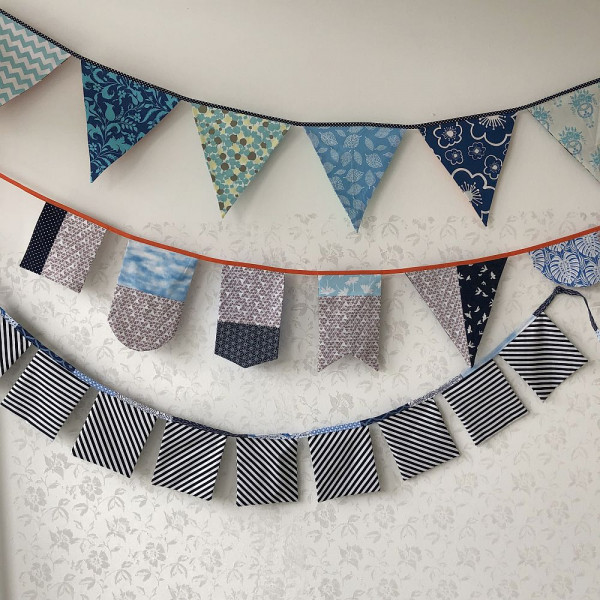 Nähanleitung Wimpelkette mit unterschiedlichen Wimpelformen