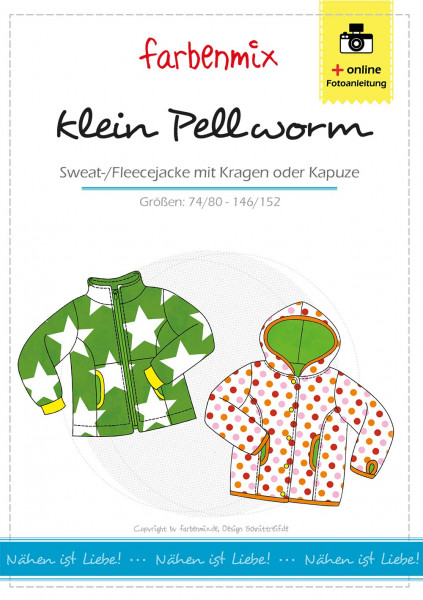 Schnittmuster "KleinPellworm" Jacke für Sweat oder Fleece Schnittmuster "KleinPellworm" Jacke für Sweat oder Fleece