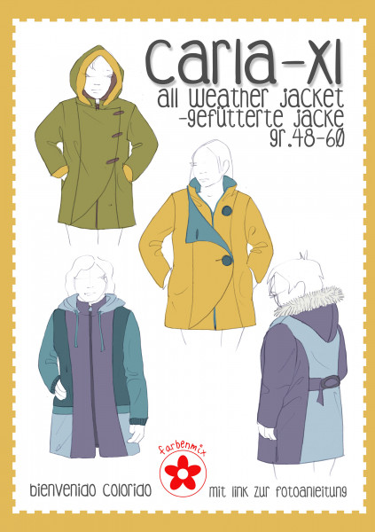 Schnittmuster Plus-Size Jacke CarlaXL von Bienvenido Colorido