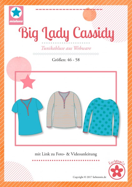 Papierschnittmuster Damen Sommerbluse "Big Lady Cassidy" Gr. 46-58