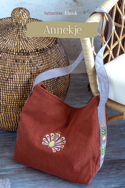 PDF-Schnittmuster Umhängetasche Annekje mit ausführlicher Fotoanleitung