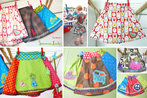 Mädchenrock Nähanleitung für Webware und Baumwollstoffe
