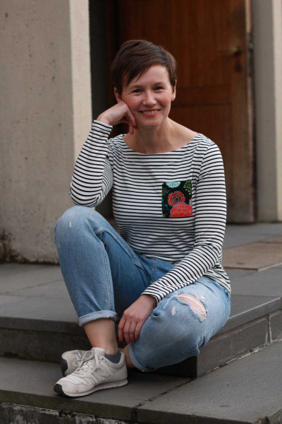 Schnittmuster Damen-Langarmshirt im Breton-Stil von Pedilu Gr. 32-46