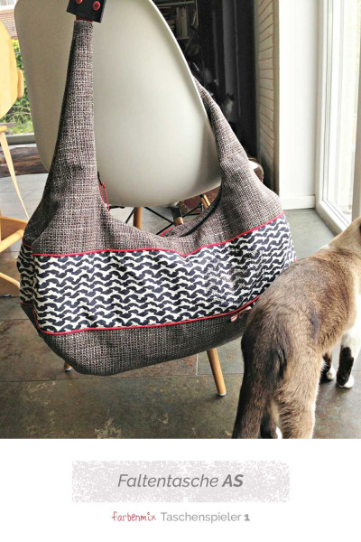 Schultertasche Nähanleitung Faltentasche AS vom Taschenspieler 1