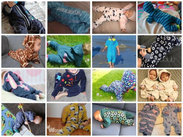 Kuschelanzug, Klimperklein, Papierschnittmuster