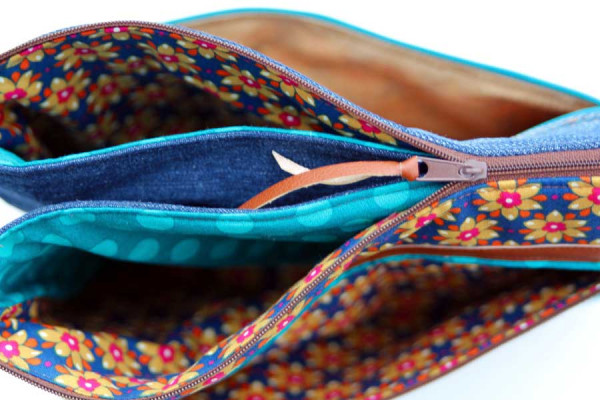 Innenfächer Ebook PDF-Schnittmuster Fünf-Fach-Organizer Taschenutensilo