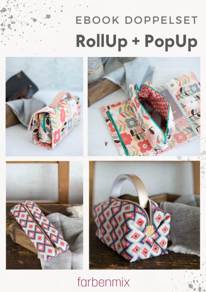 Doppelset: RollUp & PopUp-Tasche, Ebook-Schnittmuster