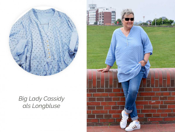 Schnittmuster Plus Size Longbluse Farbenmix