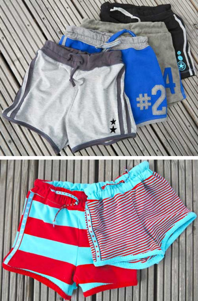 PDF-Schnittmuster Sweatpants, Sweathose, Sweatshorts für Kinder nähen