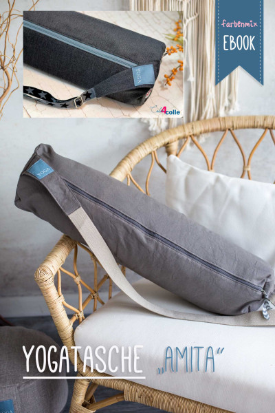 Nähanleitung und Schnittmuster Yogatasche Tragetasche für Fitnessmatte