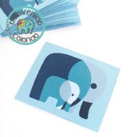 Elefant Aufnäher farbenmix