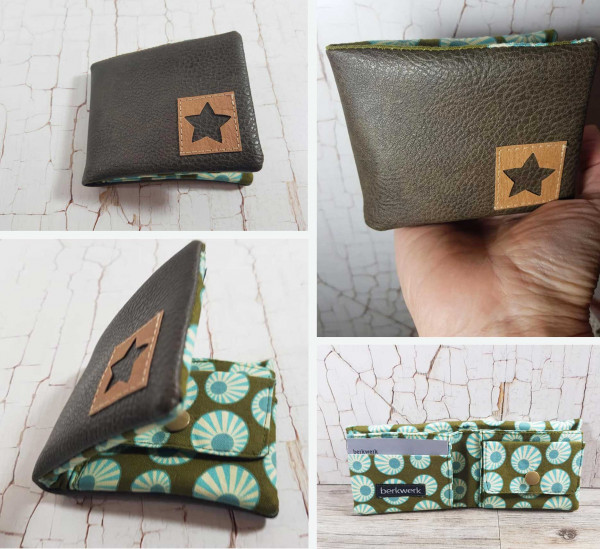 Kleine Geldbörse für Männer selber nähen mit Schnittmuster