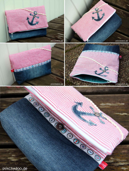 Freebie Schnittmuster für eine einfach zu nähende Kosmetiktasche