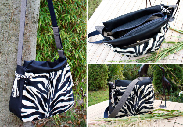 PerlMuschel Umhängetasche von farbenmix im Zebralook.