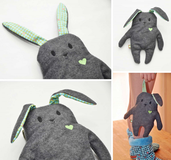 HerzHasi, 3 in 1 Ebook, Schmusetuch, Greifling, Stofftier