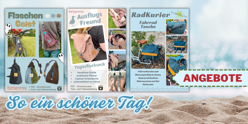 Auflugstaschen: AusflugsFreund, FlaschenGeist und RadKurier