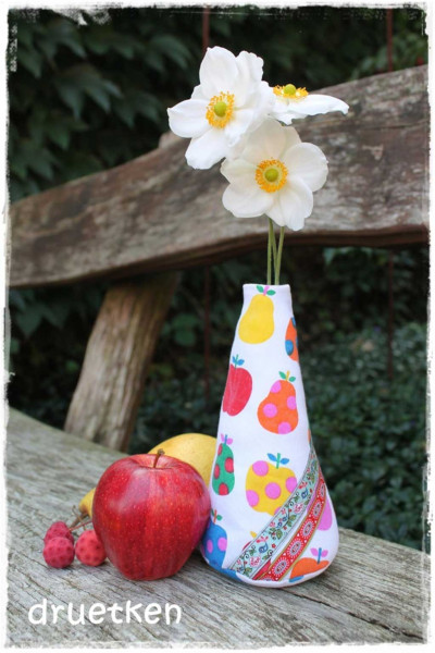 Ebook Vasentrio PDF-Nähanleitung für dekorative Stoffvasen in 3 Größen.