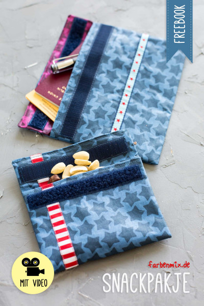 Freebook Snackpakje, Nähanleitung als Geschenk