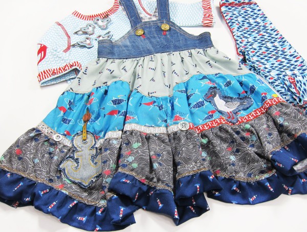 Schnittmuster Farbenmix Stufenkleid "Sasha" mit Nähanleitung