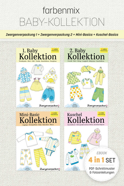 Schnittmuster Ebook-Set für die Baby-Erstausstattung