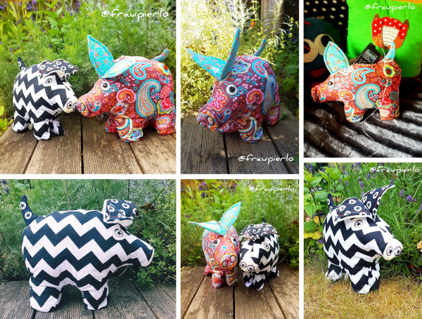 Witziges Stoffschwein nähen - Download-Schnittmuster "Eierlegende Wollmilchsau"
