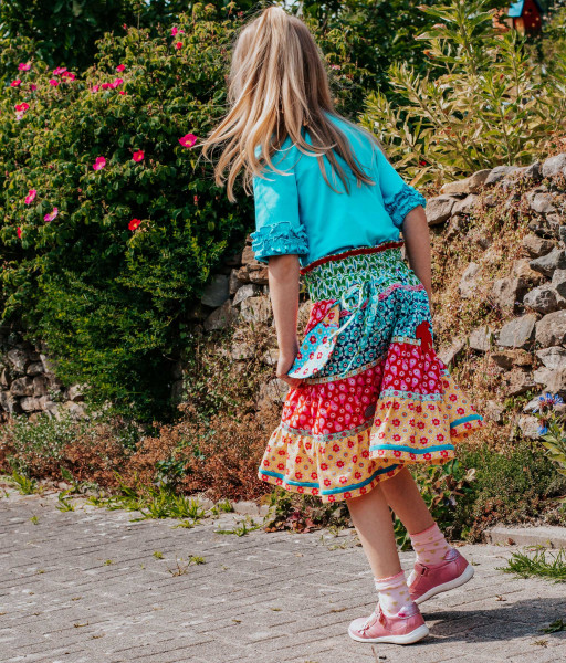 Stufenrock Nähanleitung mit Schnittmuster für Webware