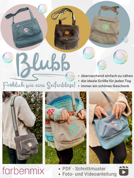 Blubb - handliche Umhängetasche, Ebook Farbenmix