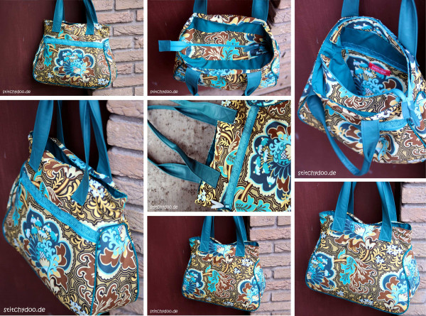 Schnittmuster Henkeltasche mit edler Paspel in kurvigem Design