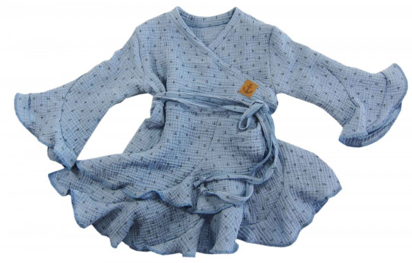 Schnittmuster Mädchen Volant-Wickelbluse "Hermosa" mit Trompetenärmeln