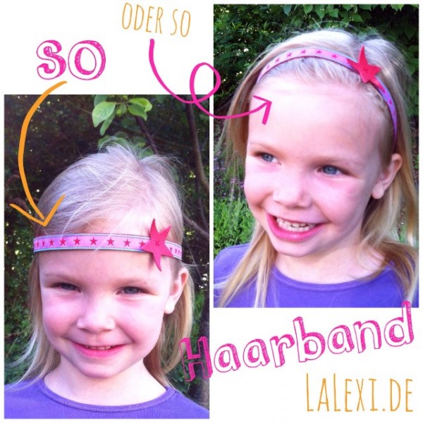 Gratis Nähanleitung Haarband mit Webband nähen