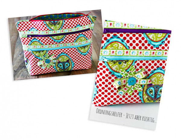 Kosmetiktasche mit vielen Fächern nähen