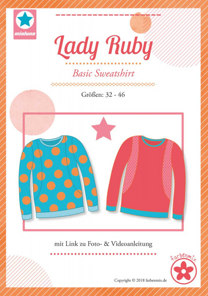 Papierschnittmuster "Lady Ruby" Basic-Sweatshirt