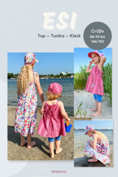 Nähanleitung Mädchen-Tunika und Kleid Schnittmuster PDF zum Downloaden