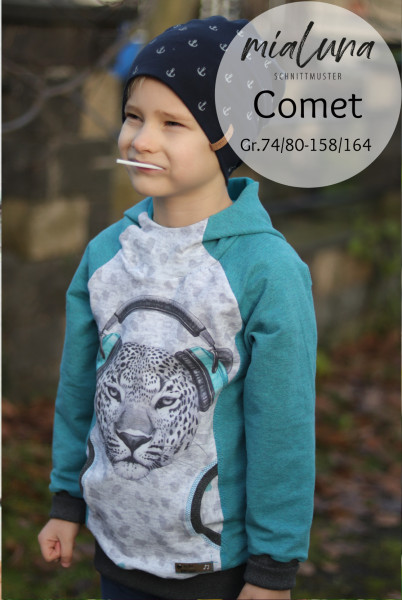 Comet, Hoodie Schnittmuster, MiaLuna